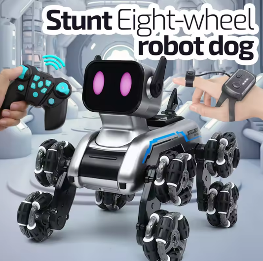 Remote & Watch Control Stunt Spray Robot Dog
