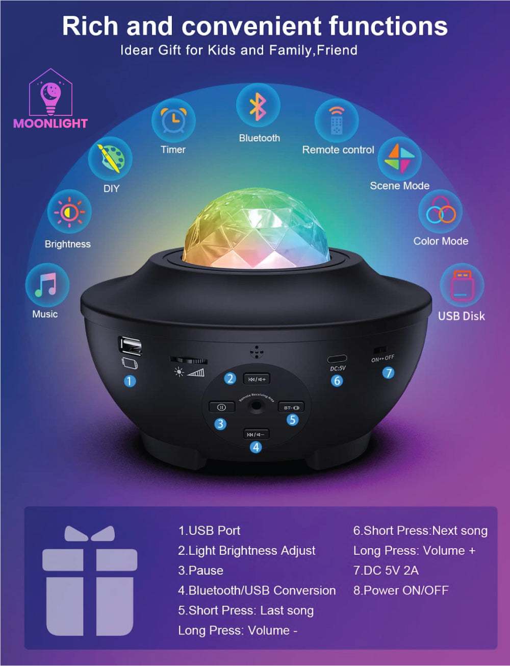 Galaxy Projector Night Lamp