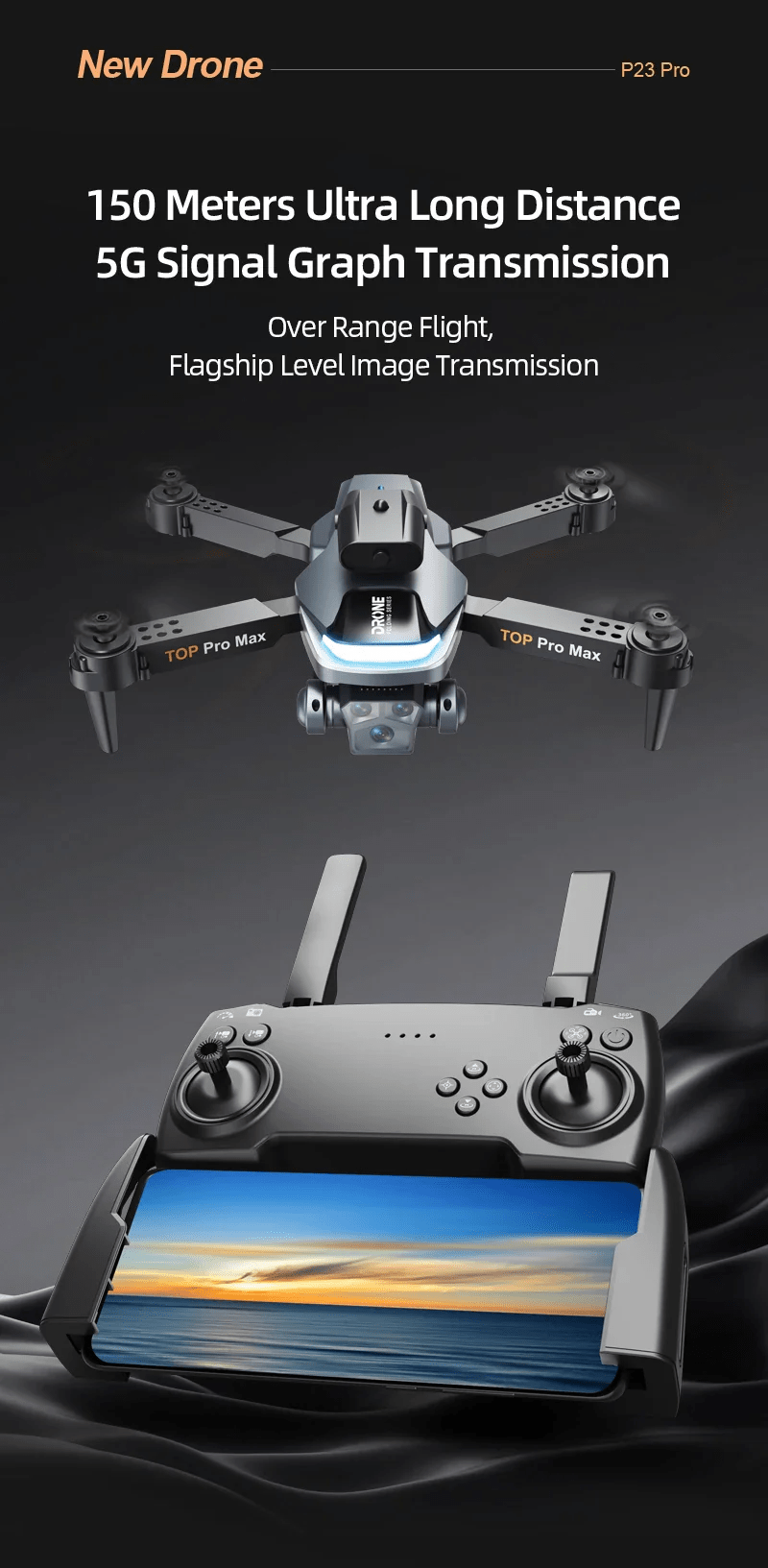 P23 Pro Smart Obstacle Avoidance Drone – Perfect for Beginners & Kids